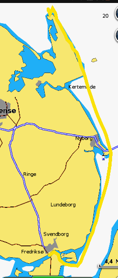 Hier noch die gefahrene Route von ca.50sm.