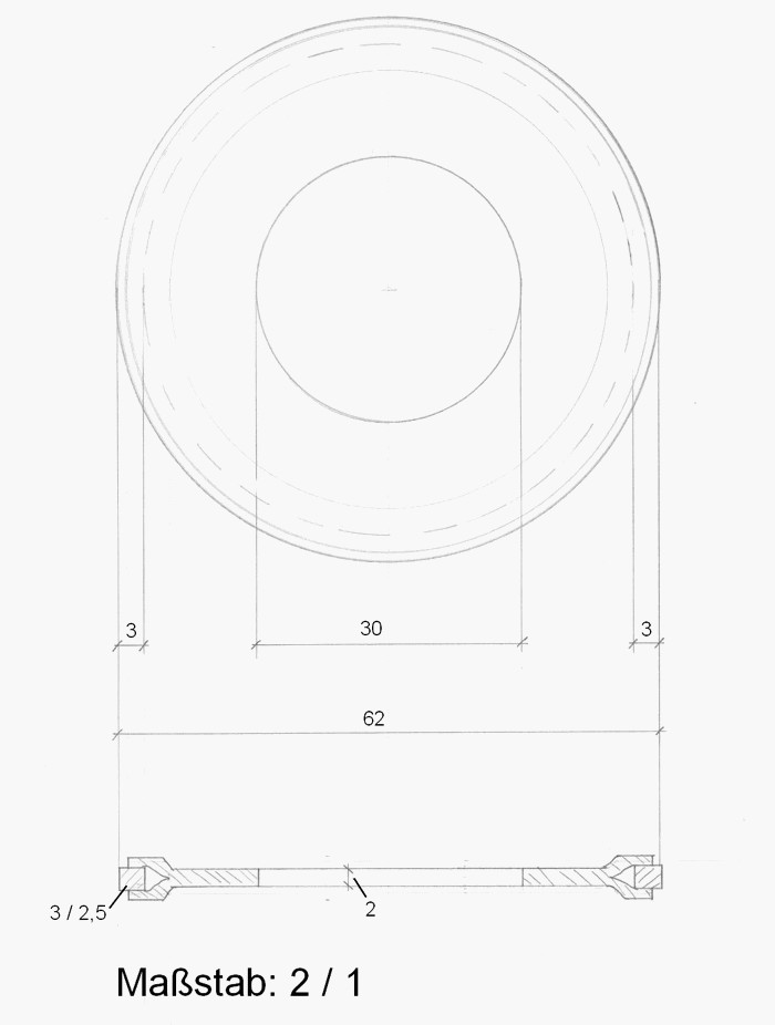 Skizze des Dichtrings mit hoffendlich allen Maßen.